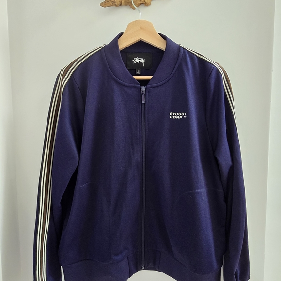 Stussy Navy Blue Track Jacket - Picture 1 of 4